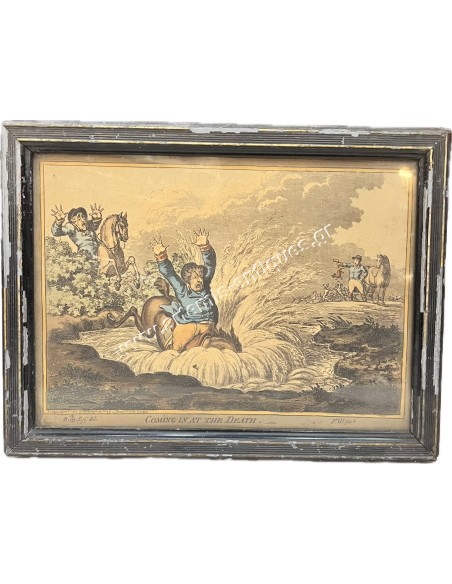 COMING IN AT THE DEATH by James Gillray, published by Hannah Humphrey 8 April 1800