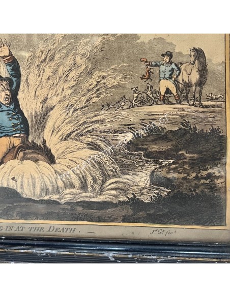 COMING IN AT THE DEATH by James Gillray, published by Hannah Humphrey 8 April 1800