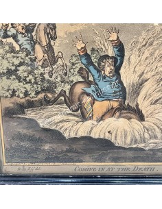 COMING IN AT THE DEATH by James Gillray, published by Hannah Humphrey 8 April 1800 2