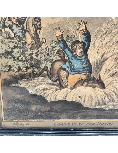 COMING IN AT THE DEATH by James Gillray, published by Hannah Humphrey 8 April 1800