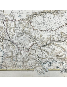 Ancient Macedonia, Thracia, Illyria, Moesia, and Dacia Engraved Map 2