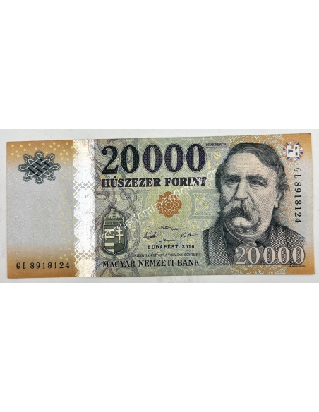 20000 Forint 2016 Hungary AU+