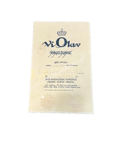 Knight 1st Class of the Order of St. Olav Award 1953 Norway