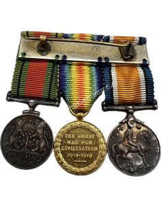 Bar of 3 Miniature Medals WW1 and WW2 United Kingdom 2