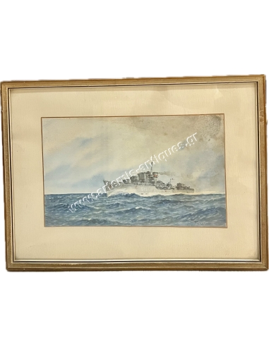 Υδατογραφία HMS Loyal G15 Βρετανικό Βασιλικό Ναυτικό