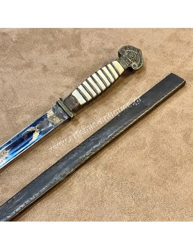 First French Empire Officers Short Sword Blued and Gilt
