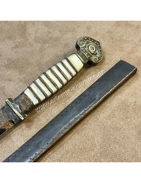 First French Empire Officers Short Sword Blued and Gilt