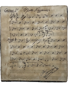 Ύμνος Νεολαίας και Ύμνος 4ης Αυγούστου Παρτιτούρες Υπογεγραμμένες από τους Συνθέτες τους