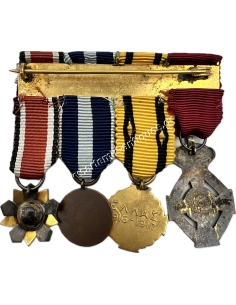 Greek Bar of 4 Miniature Medals WW2 2