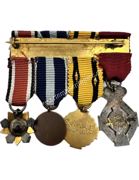 Greek Bar of 4 Miniature Medals WW2
