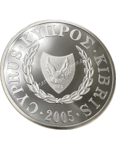 1 Pound 2005 Μεσογειακή Φώκια Μονάχους-Μονάχους Ασημένιο Proof Κύπρος 2