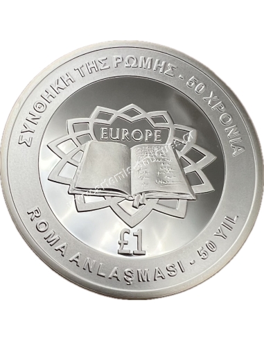 1 Pound 2007 Treaty of Rome Silver Proof Cyprus