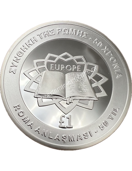 1 Pound 2007 Treaty of Rome Silver Proof Cyprus