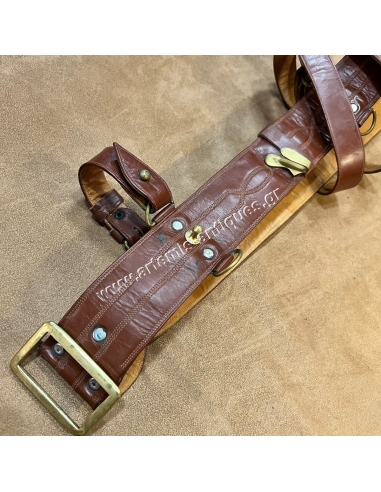 Greek Officer's Brown Leather Belt 1950s