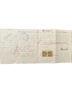 Bill of exchange  of Cretan State 1901 Bank of Crete Signature I. Valaoritis