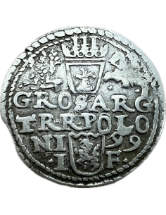 3 Groszy 1595-1597 Sigismund III Vasa Κοινοπολιτεία Πολωνίας - Λιθουανίας 2