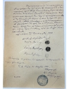 Δήμος Αγίου Μύρωνος Μαλεβιζίου Πιστοποιητικό Υποθήκευσης 1881 με σφραγίδες Δημογερόντων