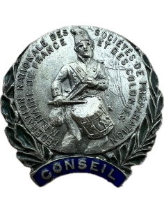 Federation Nationale des societes de preparation Militaire de France et des Colonies "CONSEIL" Badge