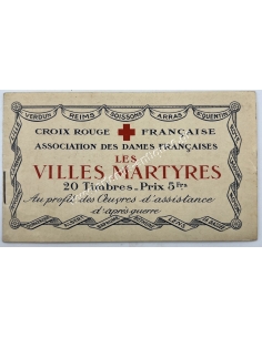 Γαλλικός Ερυθρός Σταυρός Σύλλογος Κυριών «Οι Μαρτυρικές Πόλεις» 20 Γραμματόσημα Τιμή 5 Φράγκα