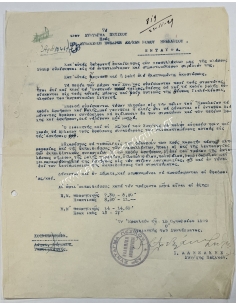 Notification of the 43rd Infantry Regiment signed by Ioannis S. Alexakis