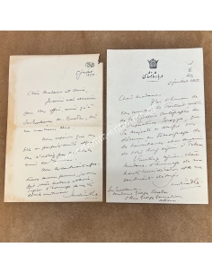 Mohammad Reza Pahlavi and Soraya Pahlavi Signed Photographs 1952 2
