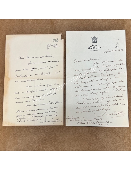 Mohammad Reza Pahlavi και Soraya Pahlavi Υπογεγραμμένες Φωτογραφίες 1952