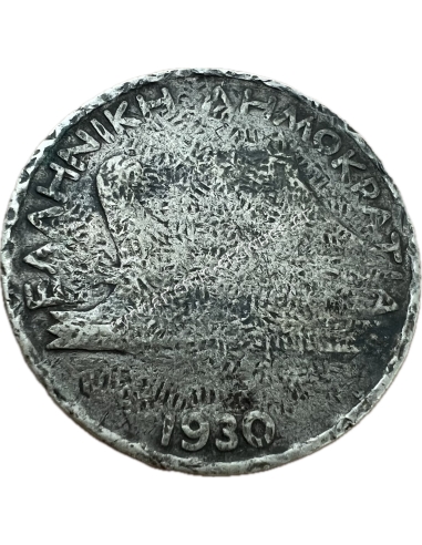 20 Drachmas 1930 A Democracy Old Copy