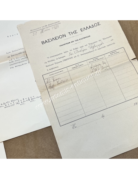 Alexandros Soutsos Lord Chamberlain of Konstantinos - Documents of the Ministry of Foreign Affairs 1923