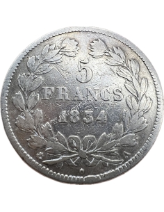 5 Francs 1834 Louis Philippe I Γαλλία 2