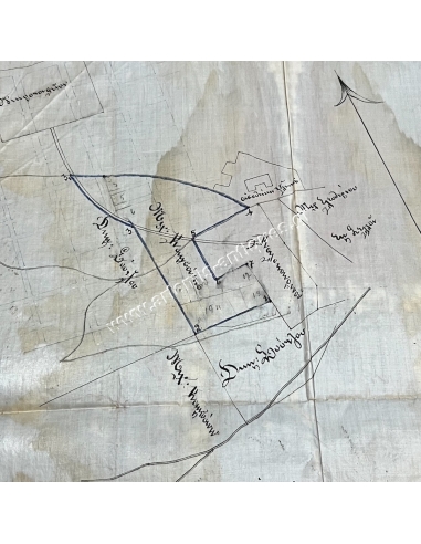 Topographic Plan on Papyrus, 1899, Alexandros Soutzos