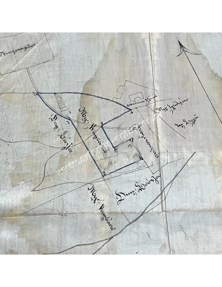 Topographic Plan on Papyrus, 1899, Alexandros Soutzos