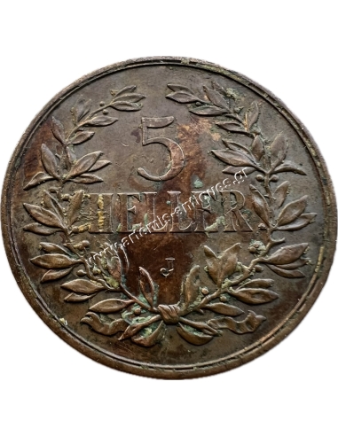 5 Heller 1908 Wilhelm II German East Africa