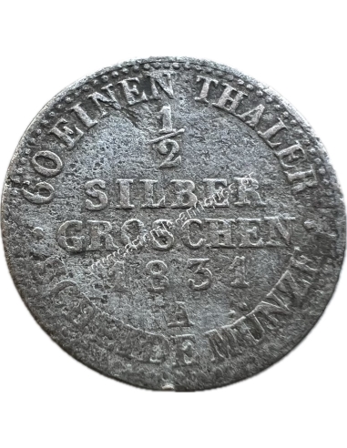 1/2 Silbergroschen 1831 A Frederick William III Βασίλειο της Πρωσίας