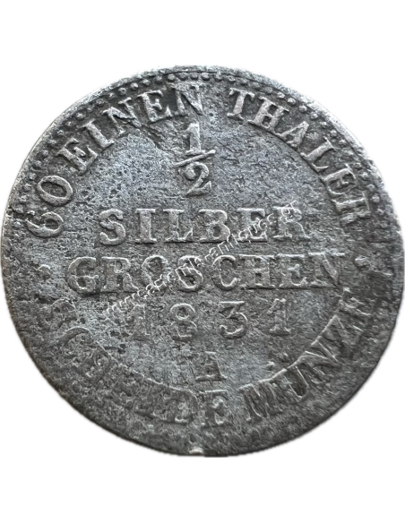 1/2 Silbergroschen 1831 A Frederick William III Βασίλειο της Πρωσίας