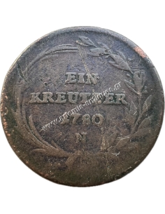 1 Kreuzer 1780 N Maria Theresia Austrian Empire Rare 2