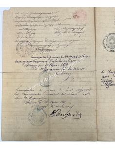 Πληρεξούσιο 1889 με Υπογραφές Δ.Βουλπιώτη και Σ.Δραγούμη 2