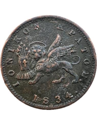1 Λεπτό 1834. William IV Ιονικό Κράτος