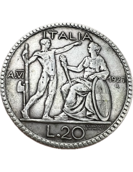 20 Lire 1927 VI Vittorio Emanuele III Italy