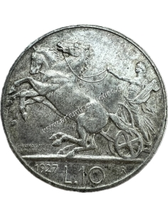 10 Lire 1927 Vittorio Emanuele III UNC Italy 2