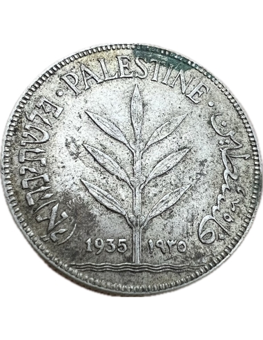 100 Mils 1935 British Palestine