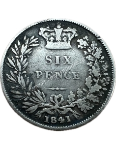 6 Pence 1841 Victoria United Kingdom 2