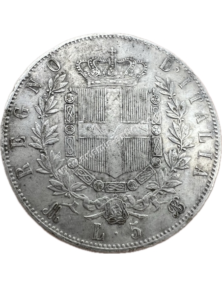 5 Lire 1870 M BN Vittorio Emanuele II Ιταλία