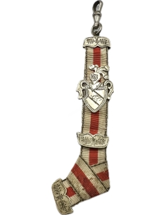Vintage German Student Fraternity Friendship Watch Chain Ribbon Fob