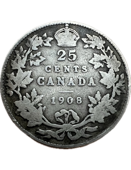 25 Cents 1908 Edward VII Καναδάς