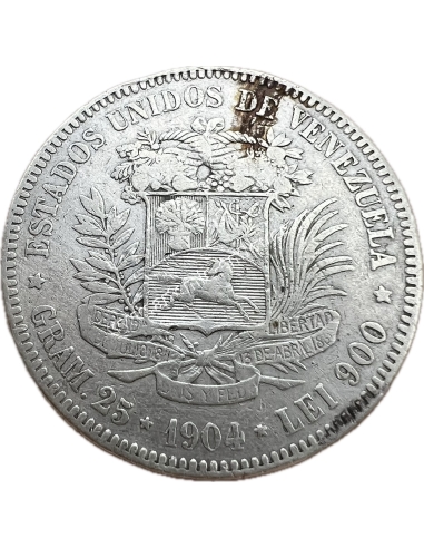 5 Bolivares 1904 Venezuela