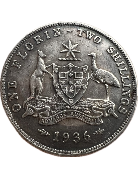 1 Florin 1936 George V Australia