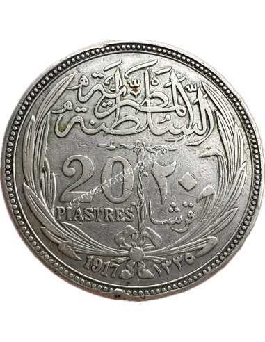 20 Qirsh/Piastres 1917 Hussein Kamel Egypt