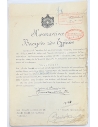 War Pension Award 1914 Signed by Eleftherios Venizelos and King Constantine