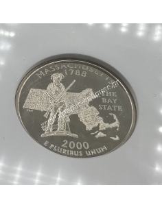 2000 S Clad 25 cents Massachusetts NGC PF 69 Ultra Cameo 2006 Collectors Society 2