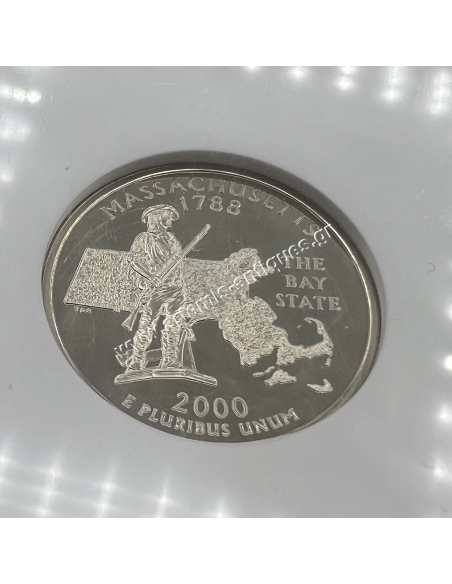 2000 S Clad 25 cents Massachusetts NGC PF 69 Ultra Cameo 2006 Collectors Society